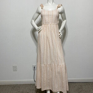 Jessica Simpson NEW Cottagecore Coquette Prairie Tiered Maxi Dress Size S